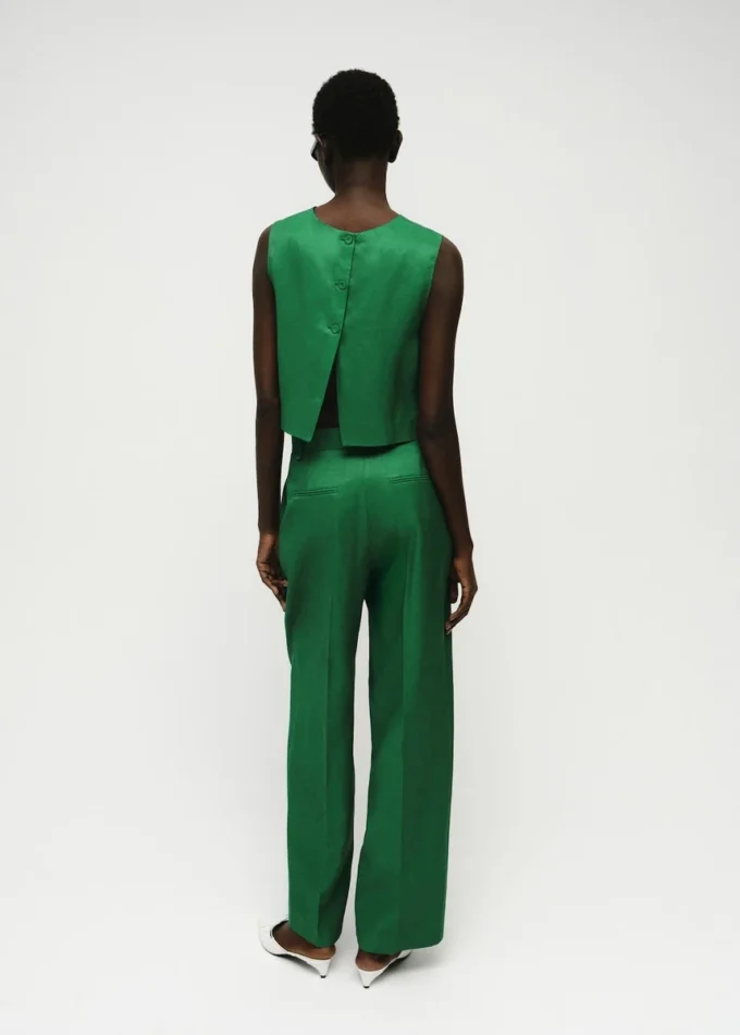 Rovné kalhoty z lněné směsi Rovné kalhoty z lněné směsi