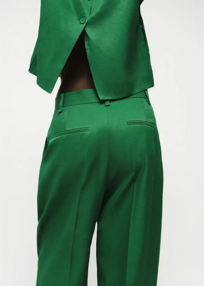 Rovné kalhoty z lněné směsi Rovné kalhoty z lněné směsi