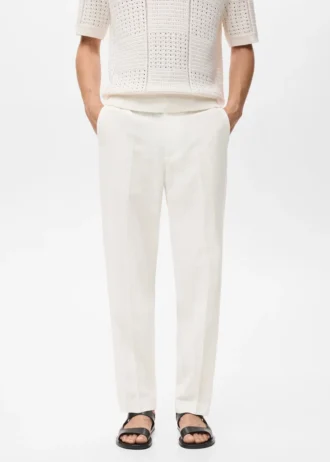 Rovné kalhoty ze směsi lnu a lyocellu Rovné kalhoty ze směsi lnu a lyocellu