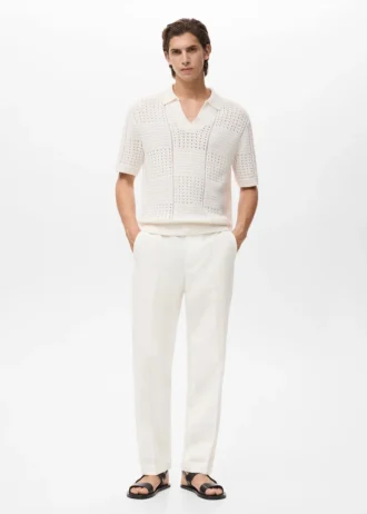 Rovné kalhoty ze směsi lnu a lyocellu Rovné kalhoty ze směsi lnu a lyocellu