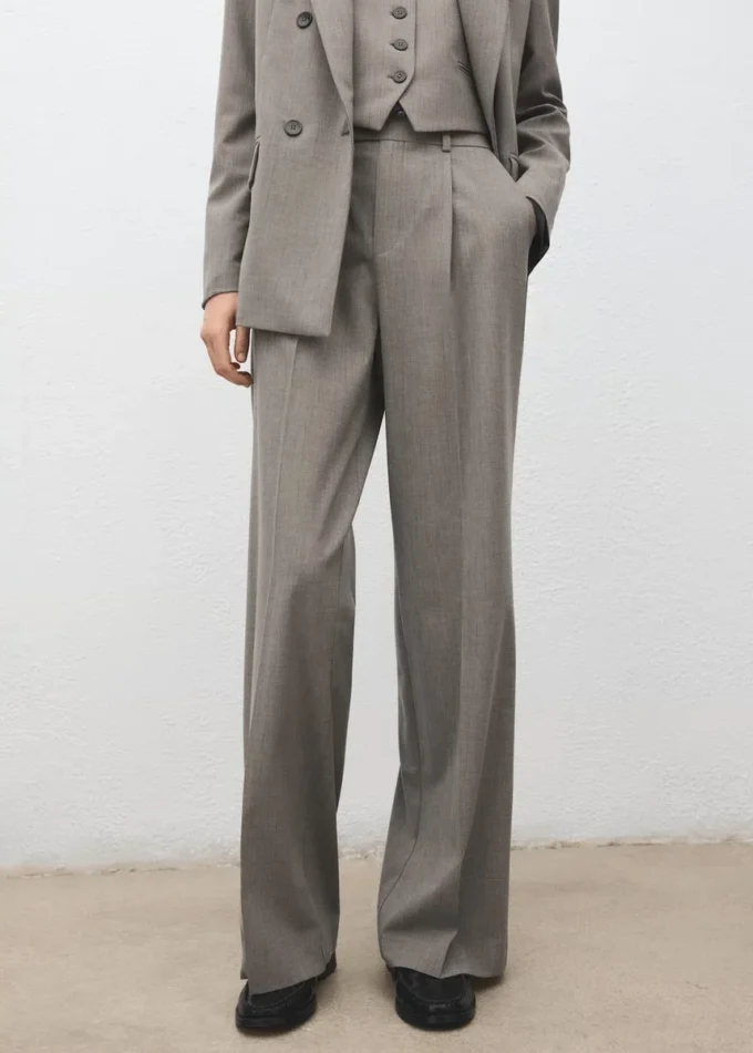 Rovné kalhoty ze směsi vlny Rovné kalhoty ze směsi vlny