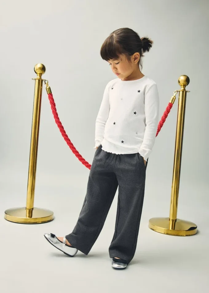 Rovné pletené kalhoty Rovné pletené kalhoty