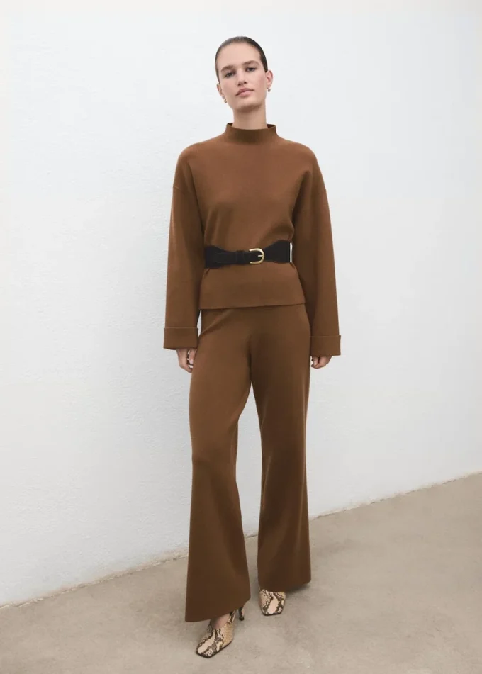 Rovné pletené kalhoty Rovné pletené kalhoty