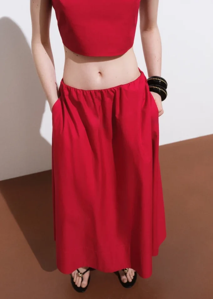 Rozšířená bavlněná sukně Rozšířená bavlněná sukně