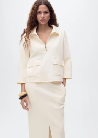 Sako s tříčtvrtečními rukávy a kapsami