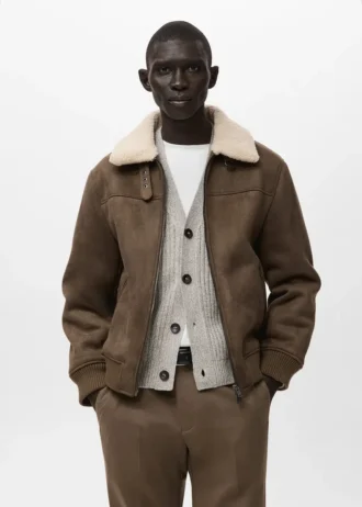 Sako z umělé semišové kůže