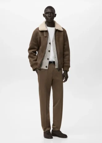 Sako z umělé semišové kůže