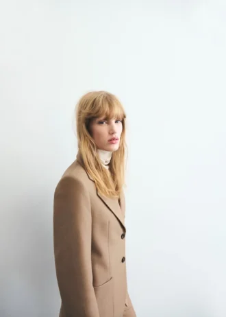 Sako z vlněné směsi s kapsami