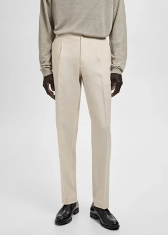 Salerno 100% lněné slim fit kalhoty Salerno 100% lněné slim fit kalhoty