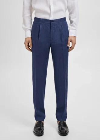 Salerno 100% lněné slim fit kalhoty Salerno 100% lněné slim fit kalhoty