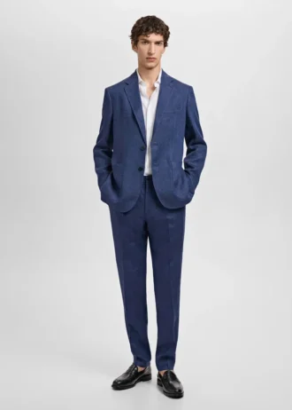 Salerno 100% lněné slim fit kalhoty Salerno 100% lněné slim fit kalhoty