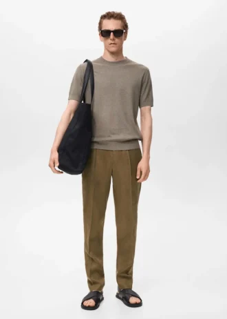 Salerno 100% lněné slim fit kalhoty Salerno 100% lněné slim fit kalhoty