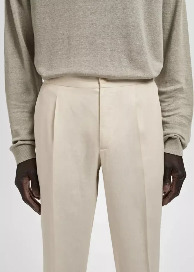 Salerno 100% lněné slim fit kalhoty Salerno 100% lněné slim fit kalhoty