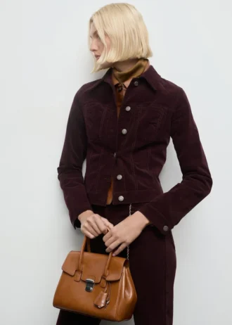 Sametová bomber bunda s prošíváním