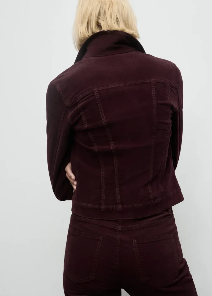 Sametová bomber bunda s prošíváním Sametová bomber bunda s prošíváním