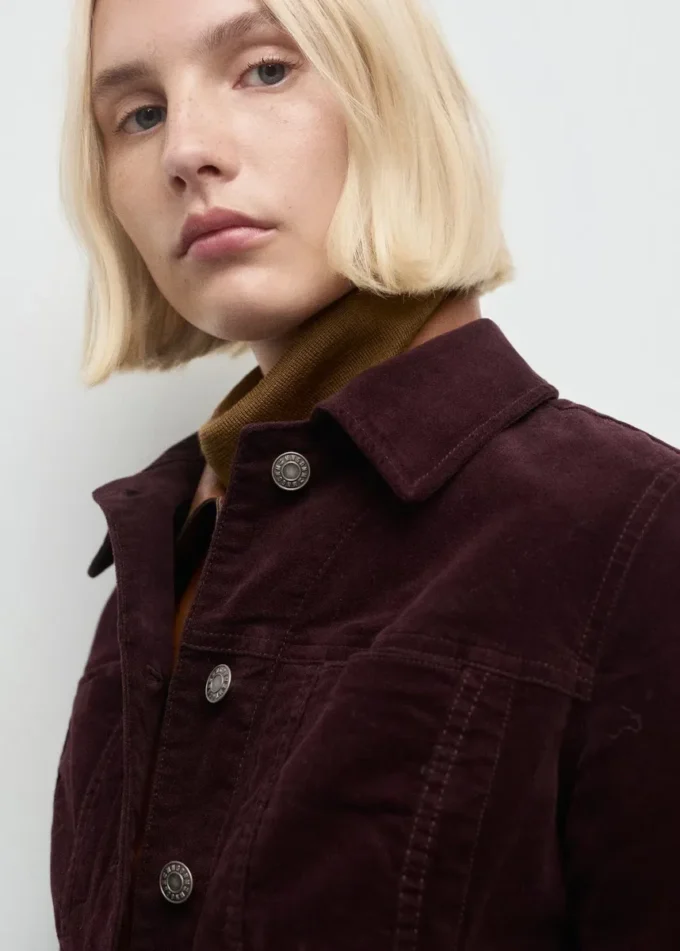 Sametová bomber bunda s prošíváním Sametová bomber bunda s prošíváním