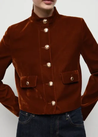 Sametová bunda s knoflíky