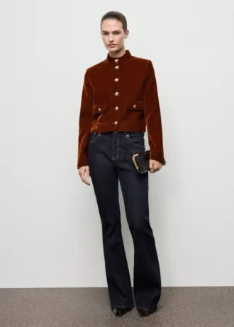 Sametová bunda s knoflíky