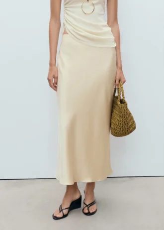 Satinová sukně midi Satinová sukně midi