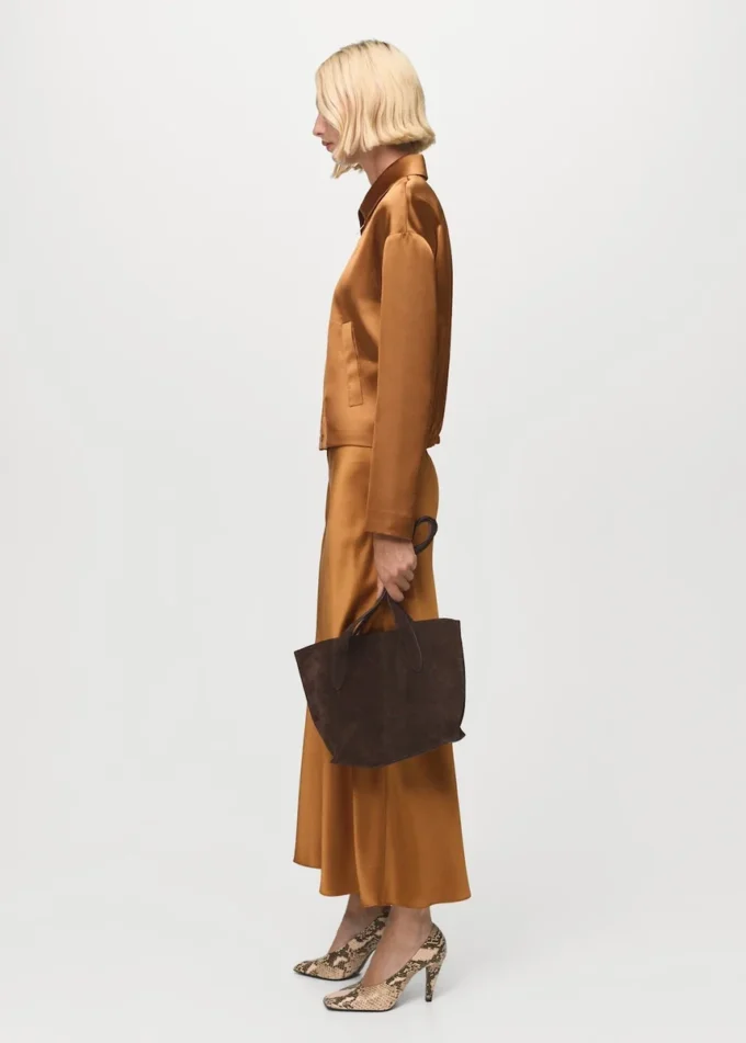 Satinová sukně midi Satinová sukně midi