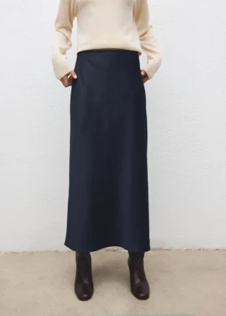 Saténová dlouhá sukně