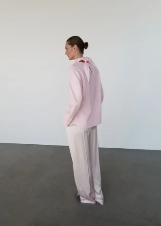 Saténové kalhoty s bočními otvory