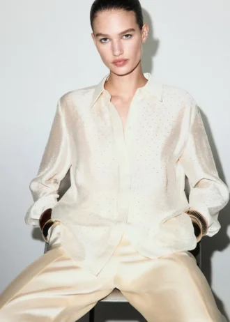 Saténová košile s kamínky Saténová košile s kamínky