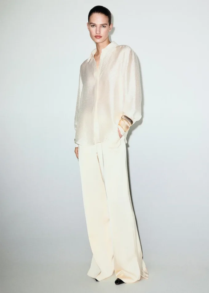 Saténová košile s kamínky Saténová košile s kamínky