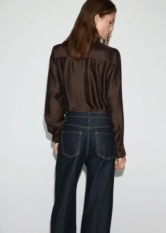 Saténová košile s kamínky Saténová košile s kamínky