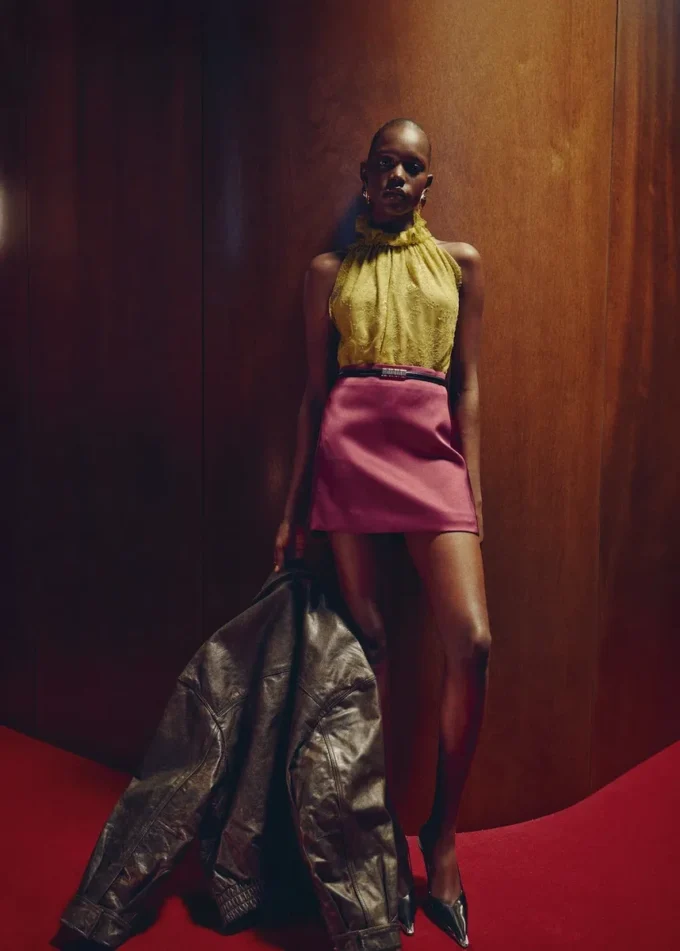 Saténová krátká sukně Saténová krátká sukně