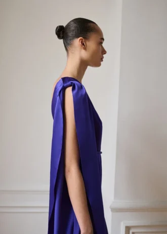 Saténový maxi-volánový overal Saténový maxi-volánový overal