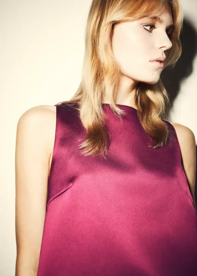 Saténový top s mašlemi Saténový top s mašlemi