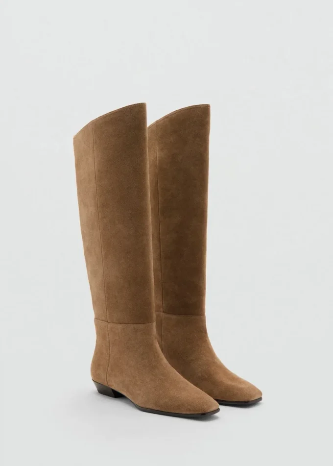 Semišové boty s vysokým svrškem Semišové boty s vysokým svrškem