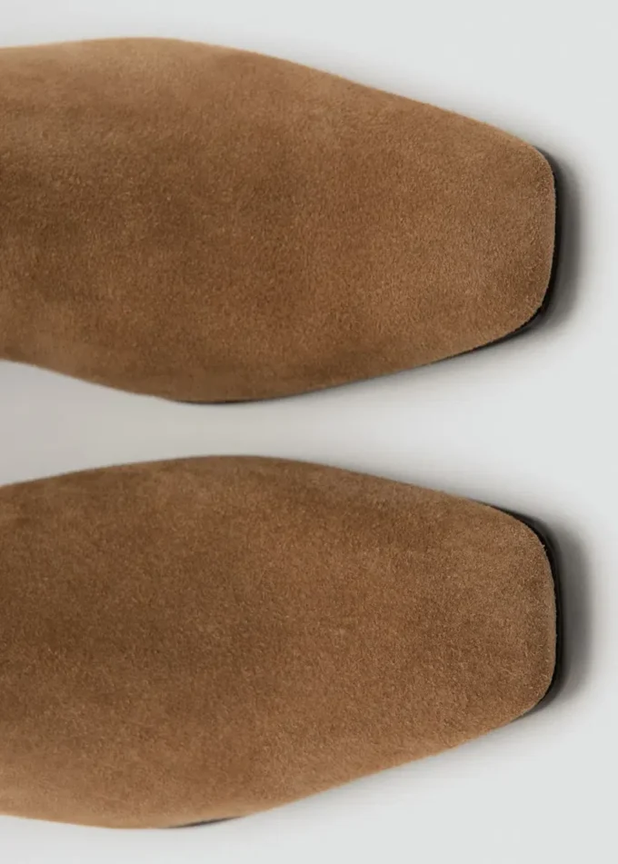 Semišové boty s vysokým svrškem Semišové boty s vysokým svrškem