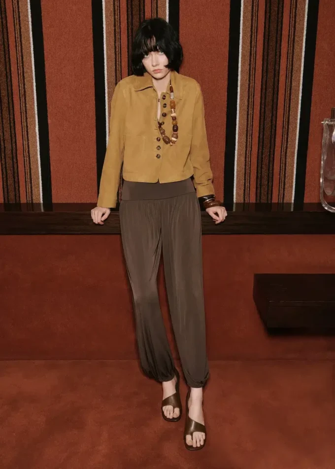 Semišová bunda s knoflíky Semišová bunda s knoflíky