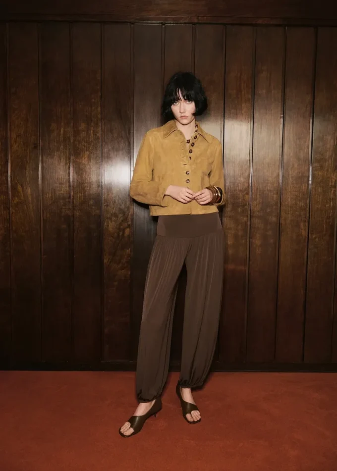 Semišová bunda s knoflíky Semišová bunda s knoflíky