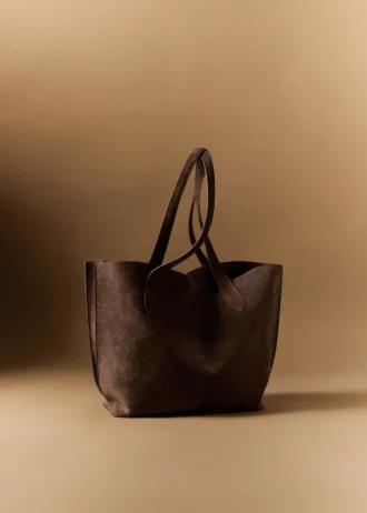 Semišová nákupní taška