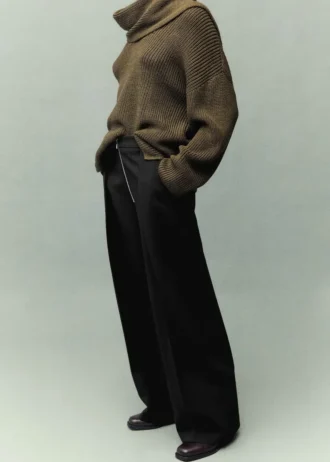 Skládané kalhoty se zipem Skládané kalhoty se zipem