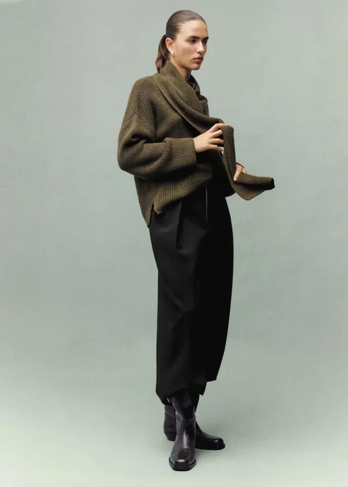 Skládané kalhoty se zipem Skládané kalhoty se zipem