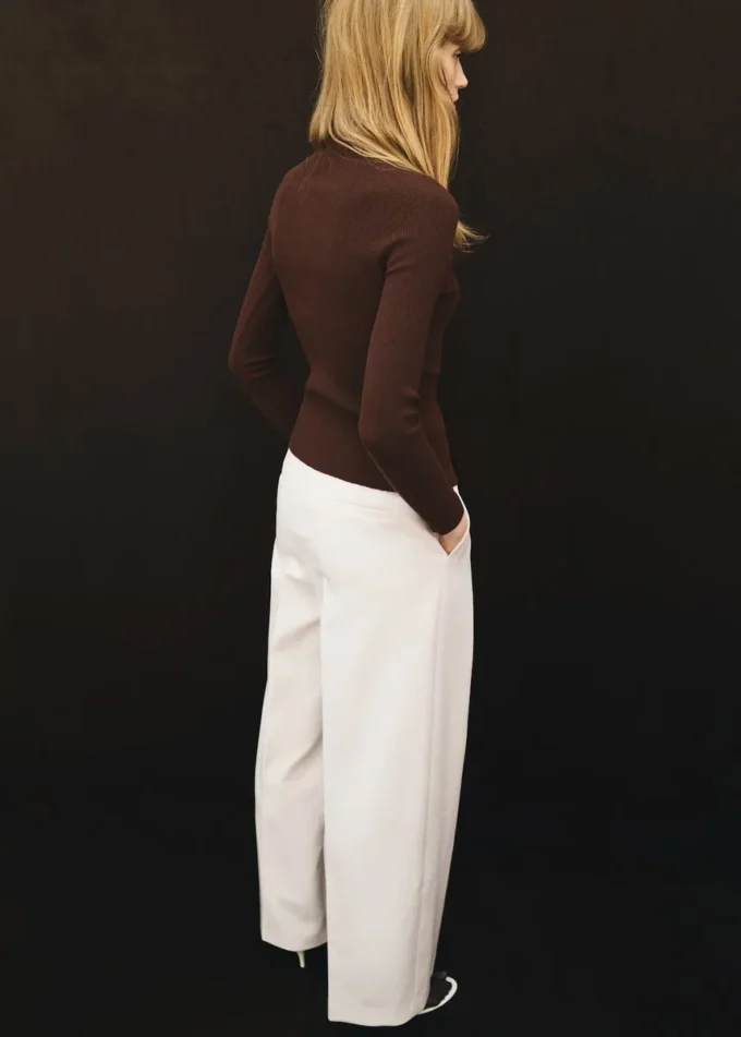 Skládané kalhoty se zipem Skládané kalhoty se zipem