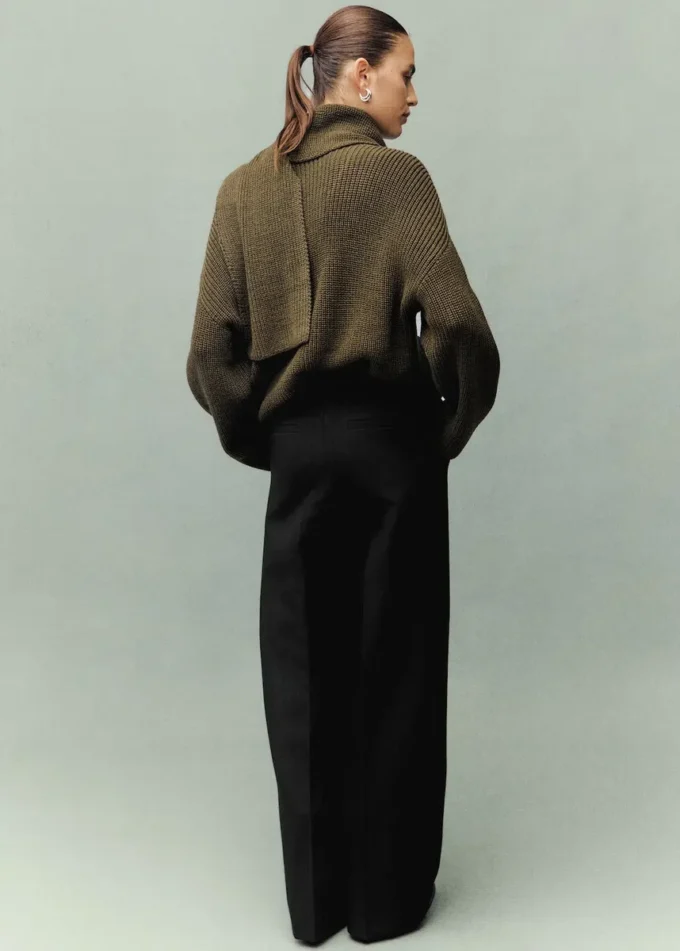 Skládané kalhoty se zipem Skládané kalhoty se zipem