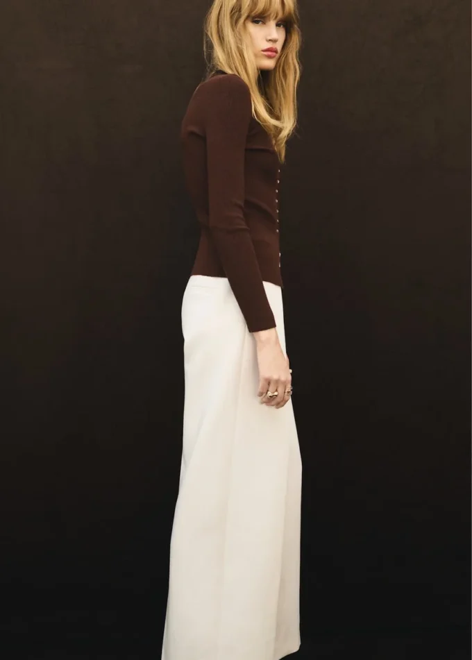 Skládané kalhoty se zipem Skládané kalhoty se zipem