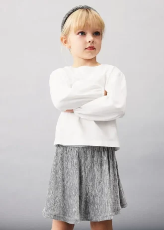 Skládaná metalická sukně