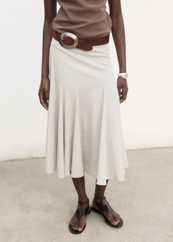 Skládaná midi sukně Skládaná midi sukně