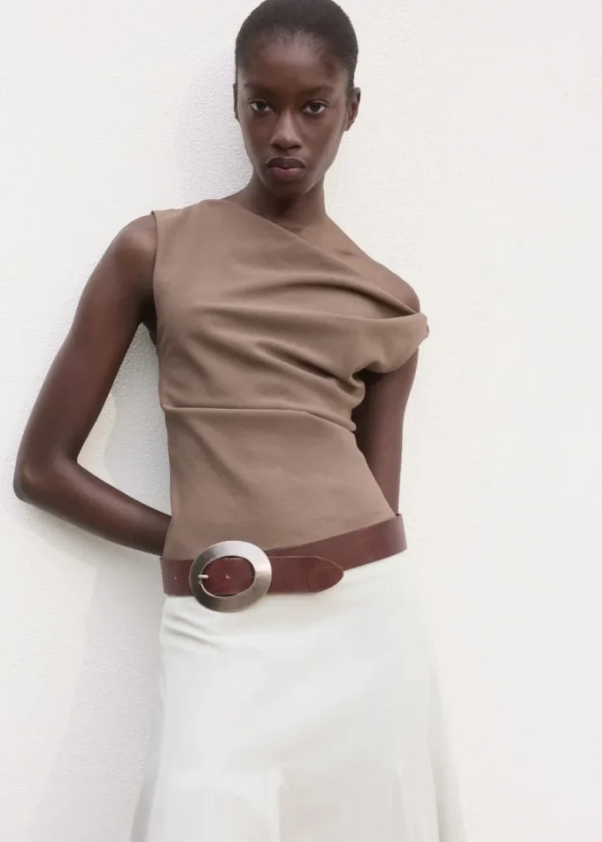 Skládaná midi sukně Skládaná midi sukně