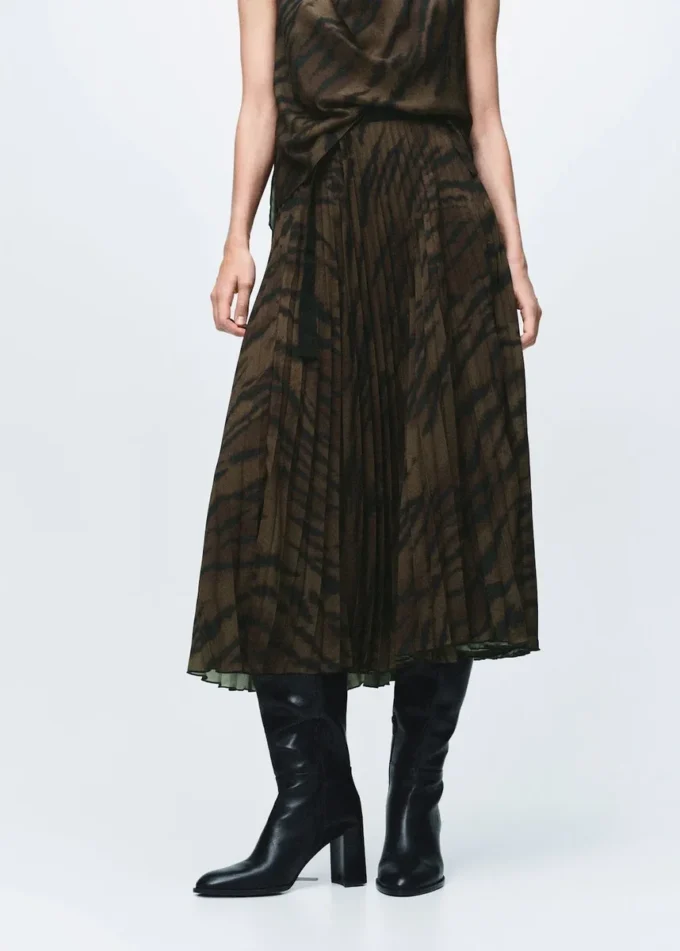 Skládaná sukně s páskem Skládaná sukně s páskem