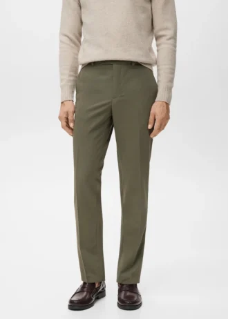 Slim fit kalhoty se záhyby Slim fit kalhoty se záhyby