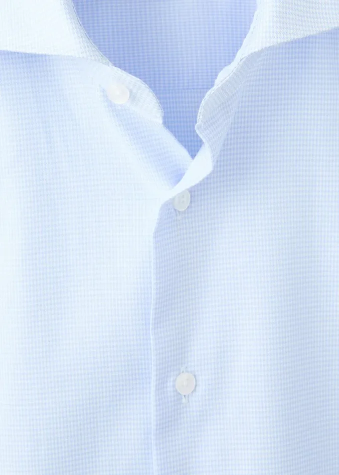 Slim fit košile z kepru s mikro potiskem Slim fit košile z kepru s mikro potiskem