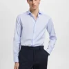 Slim fit košile z kepru s mikro potiskem Slim fit košile z kepru s mikro potiskem
