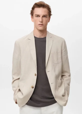 Slim fit lněné sako